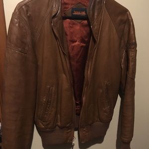 Vintage leather bomber